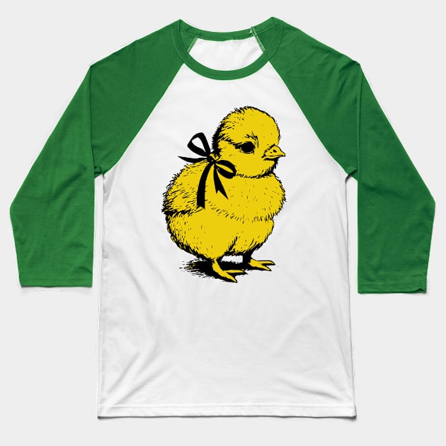 Easter Chick Baseball T-Shirt by valentinahramov